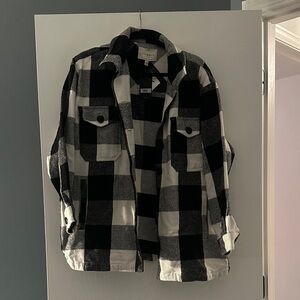 Lucky Brand Black and White Plaid Jacket